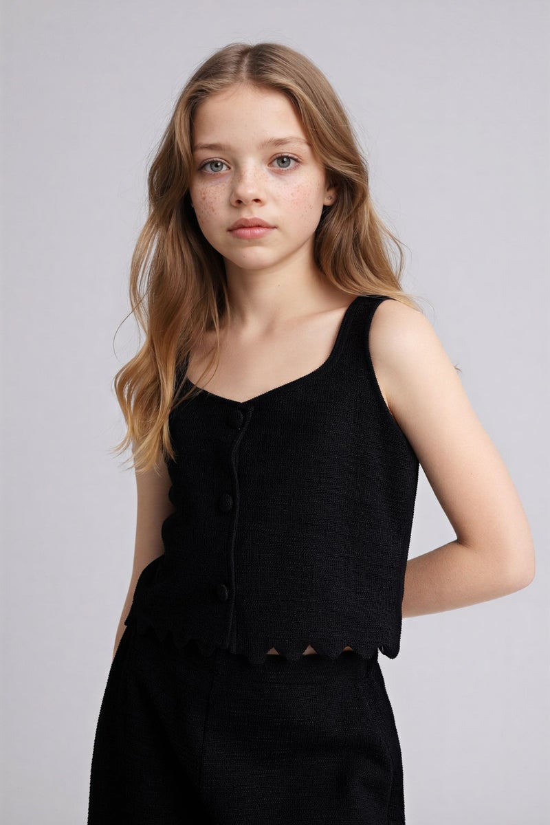 ديفاكتو طقم بناتي قصة عادية - قطعتين - Image 3